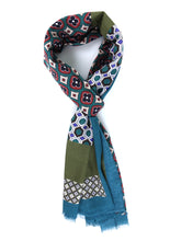 LUDICA green modal/wool scarf